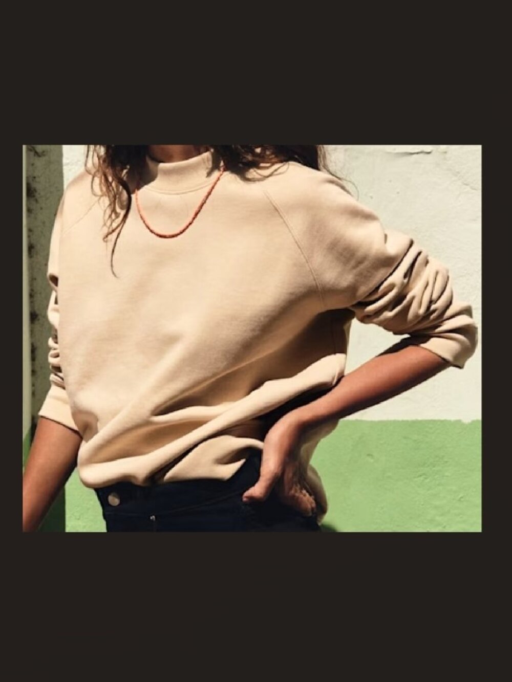 Sezane Florentin Sweatshirt, Cream, XL